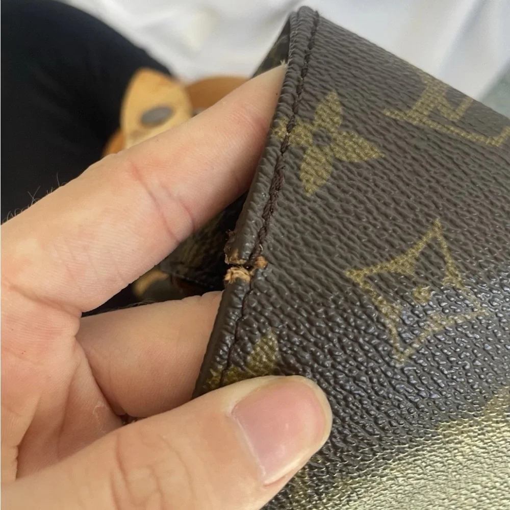 LOUIS VUITTON Cartouchiere GM VTG Monogram Crossbody Shoulder Bag Vintage - Picture 14 of 16